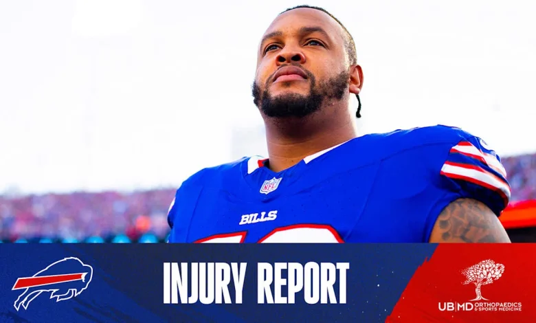 Buffalo Bills Injury Report vs. Steelers