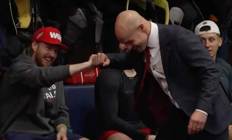 Capitals sing ‘We want you, baby’ at Spencer Carbery and Rasmus Sandin after beating Toronto Maple Leafs