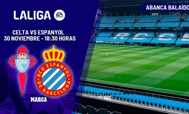 Celta - Espanyol: horario y dónde ver hoy en TV y online el partido de la jornada 14 de LaLiga EA Sports