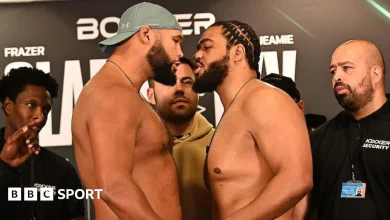 Clarke vs TKV: Security separate heavyweights at weigh-in for British title fight