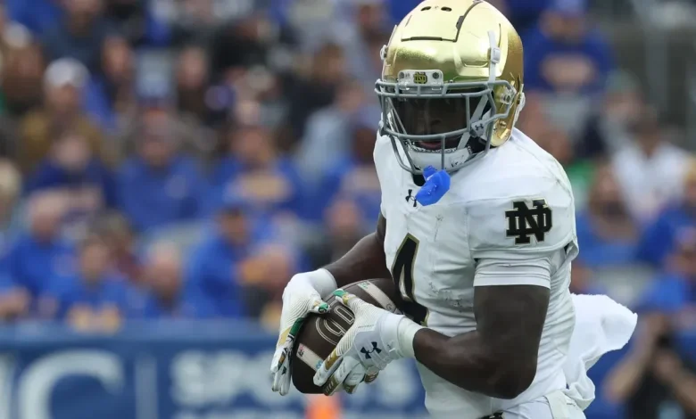 Heisman candidate Jeremiyah Love leaves Notre Dame football game with injury