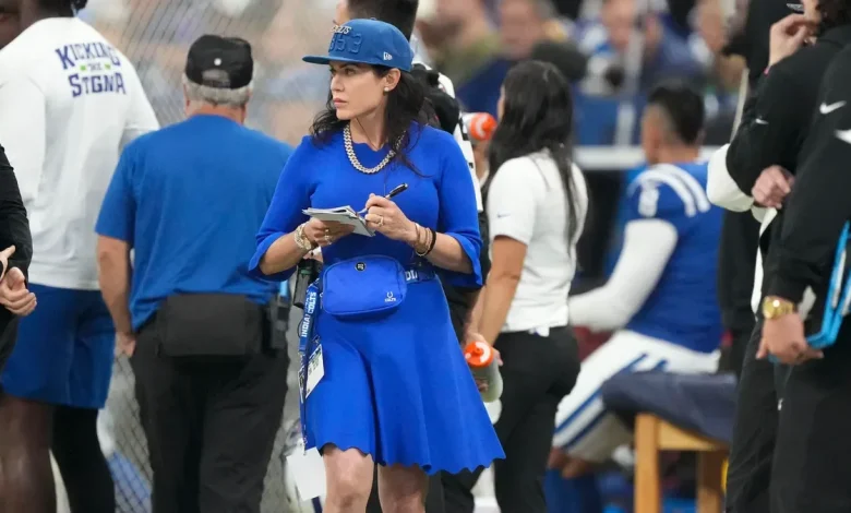 Indianapolis Colts owner Carlie Irsay-Gordon talks wearing headset on sideline, pursuing Super Bowls
