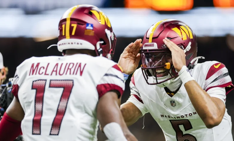 Jayden Daniels, Terry McLaurin limited in return to practice