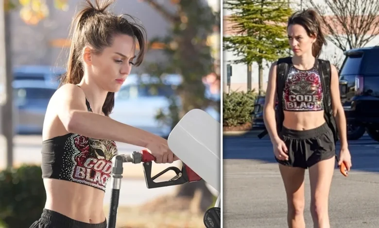 Jordon Hudson Flaunts Abs in Tiny Cheer Outfit
