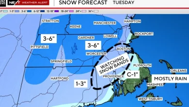 Plowable snow returns to Massachusetts Tuesday. Maps show who might get the most.