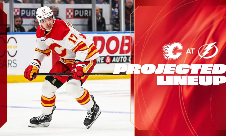 Projected Lineup - Flames @ Lightning