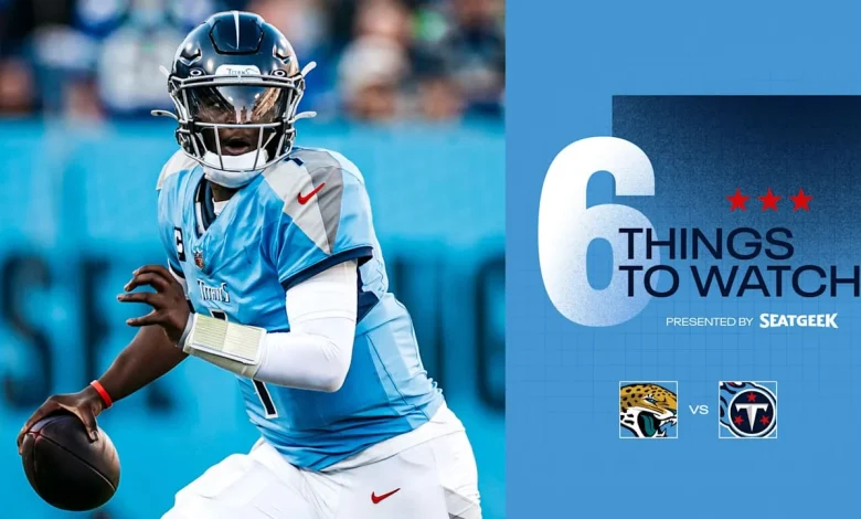 Six Things to Watch for the Titans in Sunday's Game vs the Jaguars