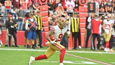 Skyy Moore 66-yard punt return sets up Christian McCaffrey TD, 49ers lead 7-0