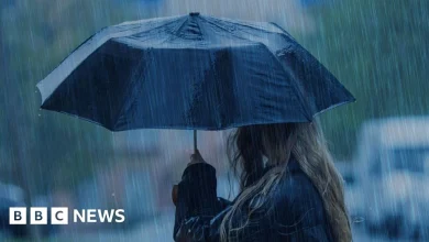 Warning of heavy rain across the South East from Met Office
