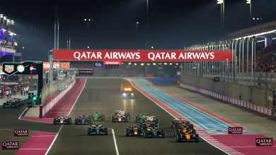 Watch the opening lap of the 2025 Formula 1 Qatar Sprint as Piastri maintains the lead from Russell and Norris