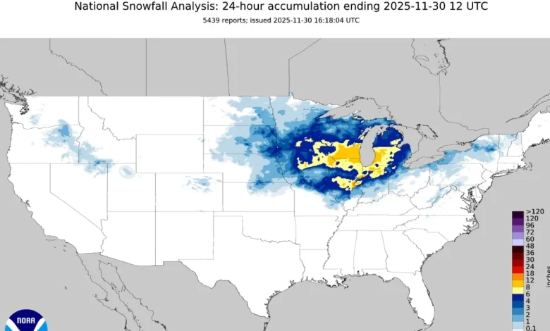 Who saw the most snow? Snowfall totals from Saturday’s storm