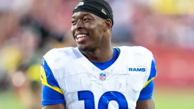 Why Rams' 19 Xavier Smith has a different-looking helmet than his L.A. teammates