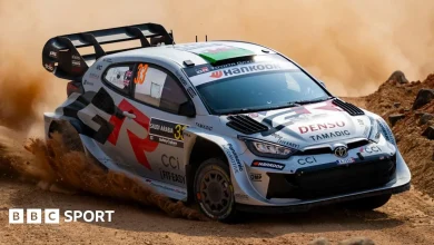 World Rally Championship: Title race on knife-edge as Elfyn Evans trails Sebastien Ogier in Saudi Arabia