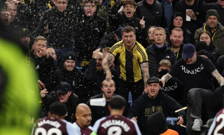 Young Boys apologise after crowd trouble at Aston Villa with player hit by object