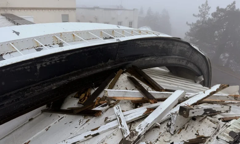 114 mph winds damage, close historic Lick Observatory