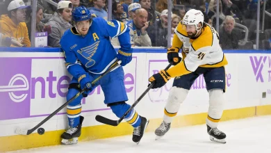 (12-27-25) Predators-Blues Gameday Lineup: two injured forwards return to St. Louis lineup