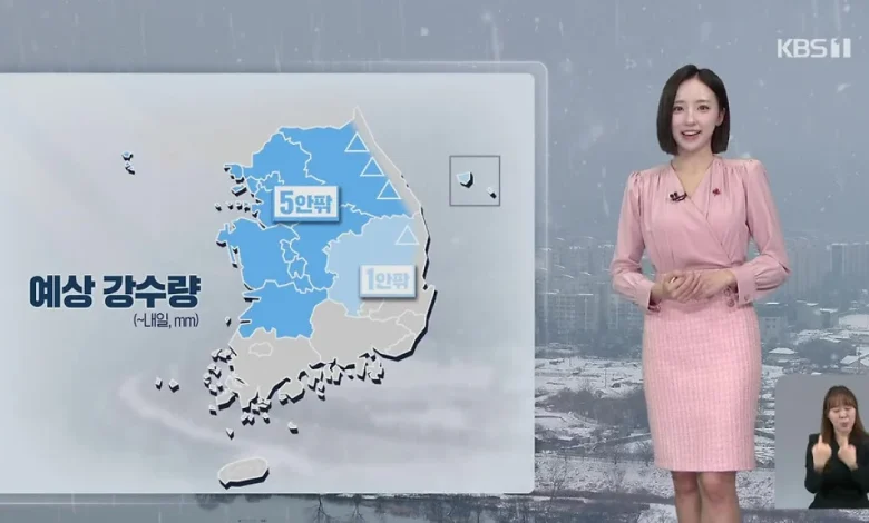 [12시 날씨] 중부 곳곳 비나 눈…밤에 강원 많은 눈