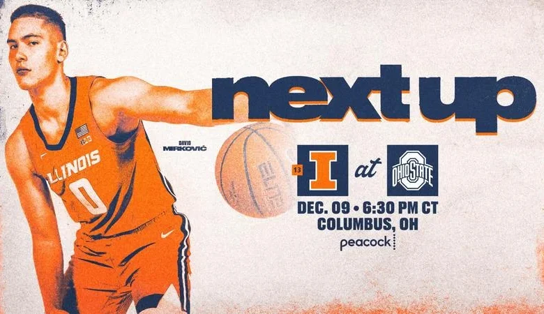 #13 Illini Open Big Ten Play Tuesday Night at Ohio State