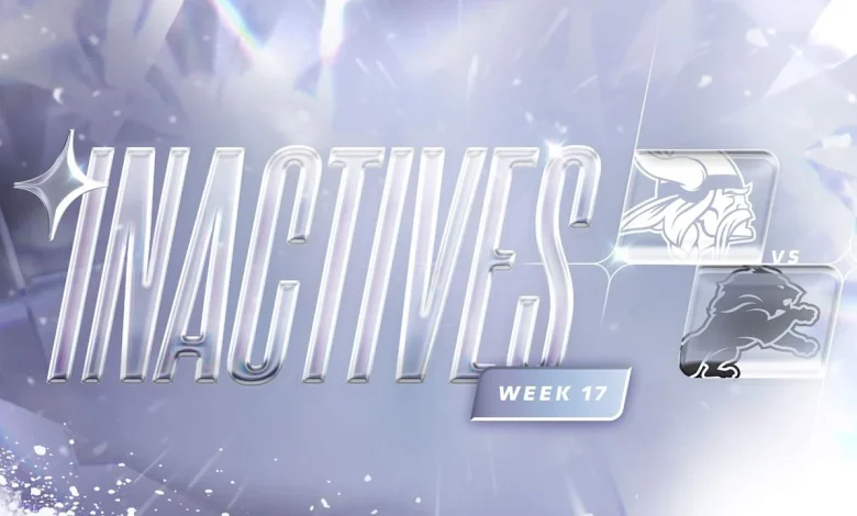 2025 Vikings vs. Lions Week 17 Inactives