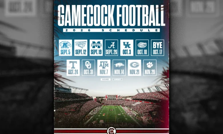 2026 Football Schedule Unveiled – University of South Carolina Athletics