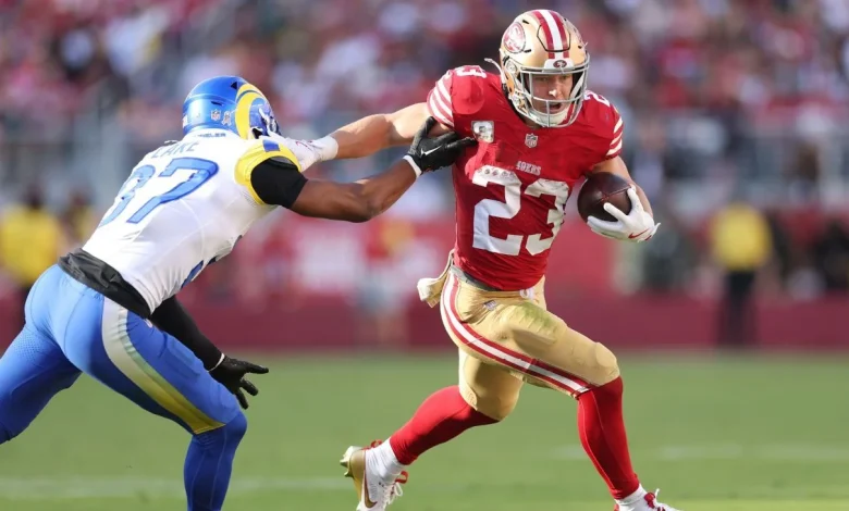 49ers RB McCaffrey added to injury report as questionable