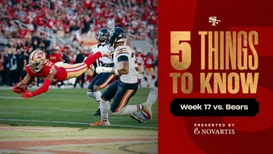 49ers Week 17 Face Off vs. Chicago Bears on 'Sunday Night Football'