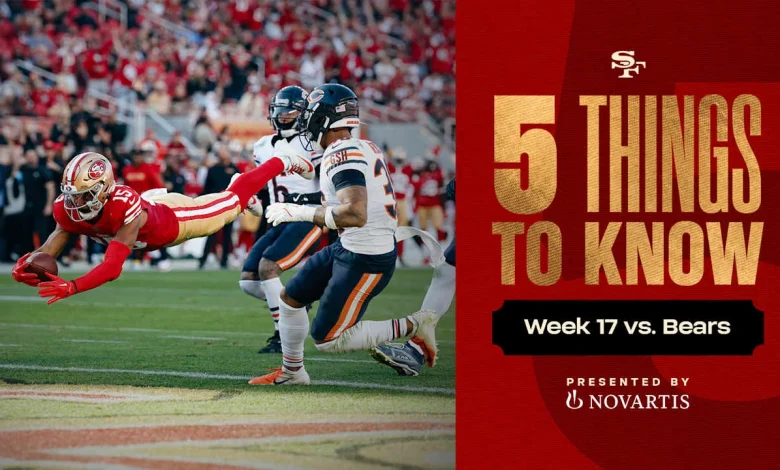 49ers Week 17 Face Off vs. Chicago Bears on 'Sunday Night Football'