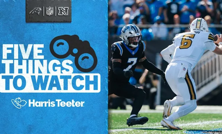 5 things to watch as the Panthers look to even the series with the Saints