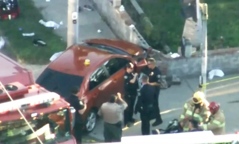 7 students on California high school's track team injured as driver crashes on sidewalk