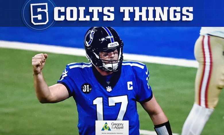 A big change in Philip Rivers' game plan, Tyler Warren sets a franchise record, Lou Anarumo explains what went wrong with defense in loss to 49ers