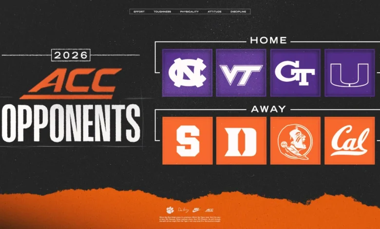 ACC Opponents Finalized for 2026 Football Season – Clemson Tigers Official Athletics Site