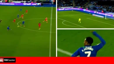 Abdul Fatawu goes viral after scoring from inside his own half for Leicester against Ipswich