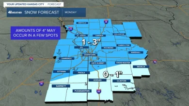 Accumulating snow on Monday for most of Kansas City area