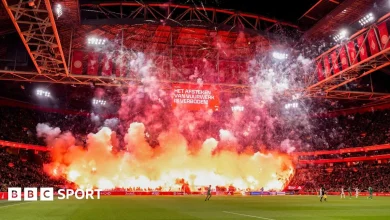 Ajax criticise 'outrageous' fireworks after match abandoned