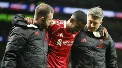 Alexander Isak: Fears Liverpool striker sustained broken leg against Tottenham