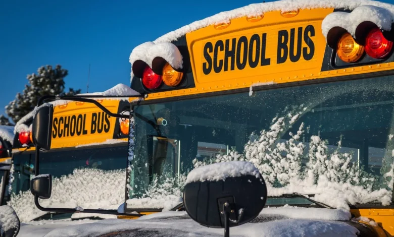 All area school buses cancelled due to icy roads