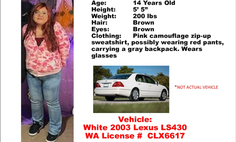 Amber Alert issued for 14-year-old Lummi girl
