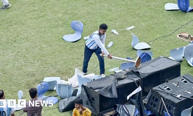 Anger at Lionel Messi 'GOAT' India tour as fans throw chairs and bottles at stadium event