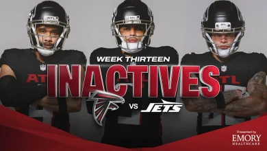 Atlanta Falcons inactives for Week 13 vs. New York Jets