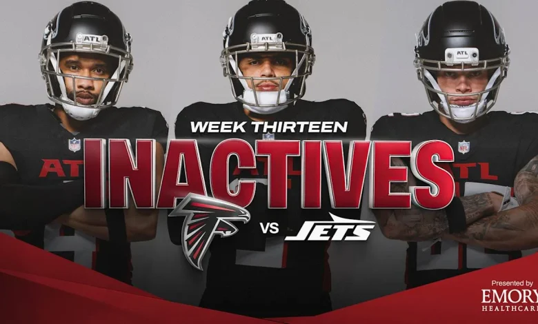 Atlanta Falcons inactives for Week 13 vs. New York Jets