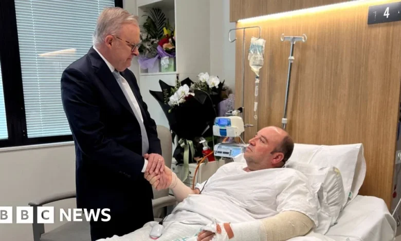 Australia PM Anthony Albanese visits Bondi hero Ahmed al Ahmed in hospital