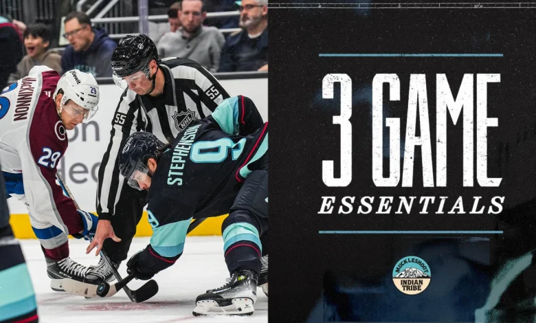 Avalanche (23-2-7) vs. Kraken (12-12-6) | 7:00 p.m.