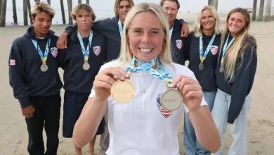 Bailey Turner of Huntington Beach captures gold at ISA World Junior Surfing Championships