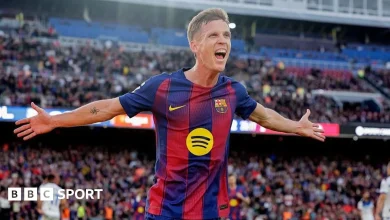 Barcelona 3-1 Alaves: Dani Olmo scores twice as Barca go two points clear at top of La Liga