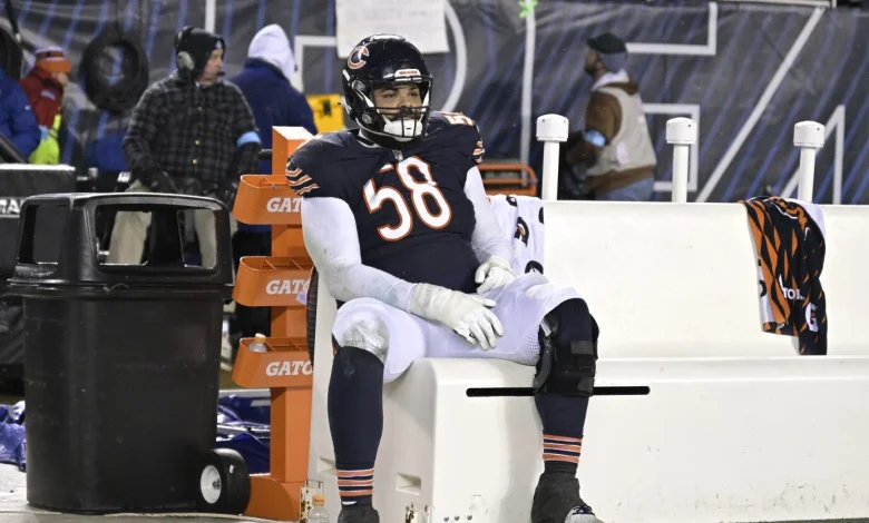 Bears RT Darnell Wright catches illness, listed as questionable for 49ers game