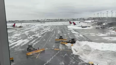 Big travel day ahead for those heading home from holidays after winter snow storm flight delays and cancellations