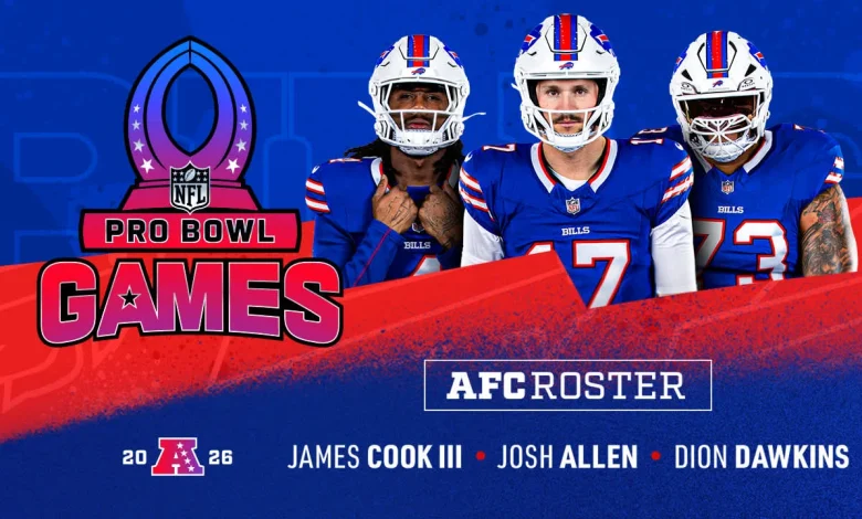 Bills QB Josh Allen, RB James Cook and LT Dion Dawkins named to 2026 NFL Pro Bowl Roster
