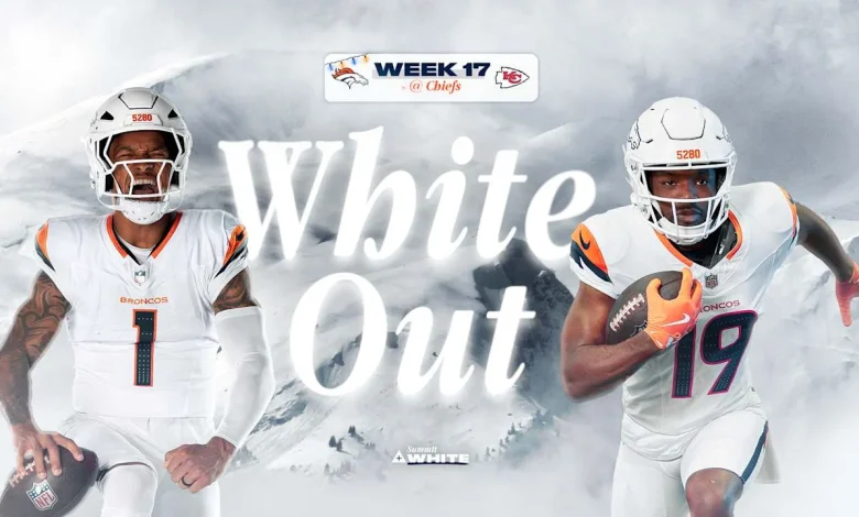 Broncos to wear all-Summit White uniforms for Week 17 matchup vs. Chiefs