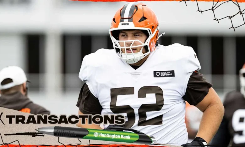 Browns sign OL Garrett Dellinger to active roster and elevate S Christopher Edmonds and DT Maurice Hurst II