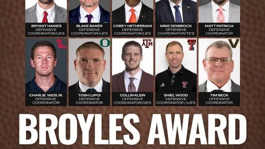 Broyles Award announces 15 semifinalists